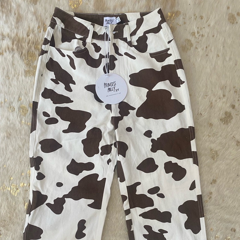 Brand new cow print Princess Polly pants